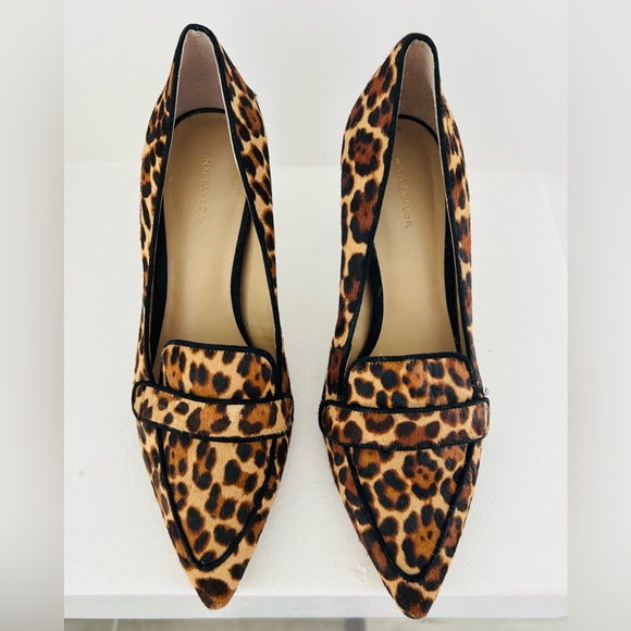Ann Taylor Shoes - Ann Taylor Leopard Heeled Loafers